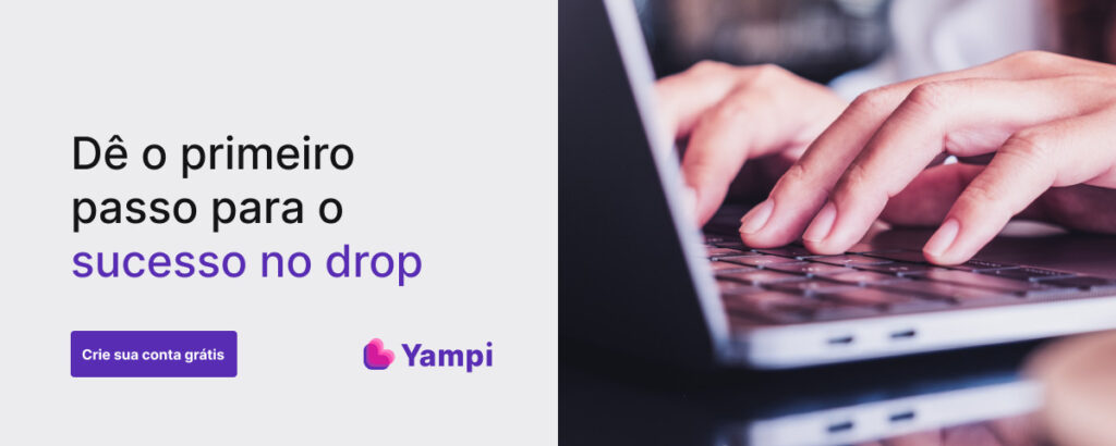 Botão para criar uma conta grátis na Yampi